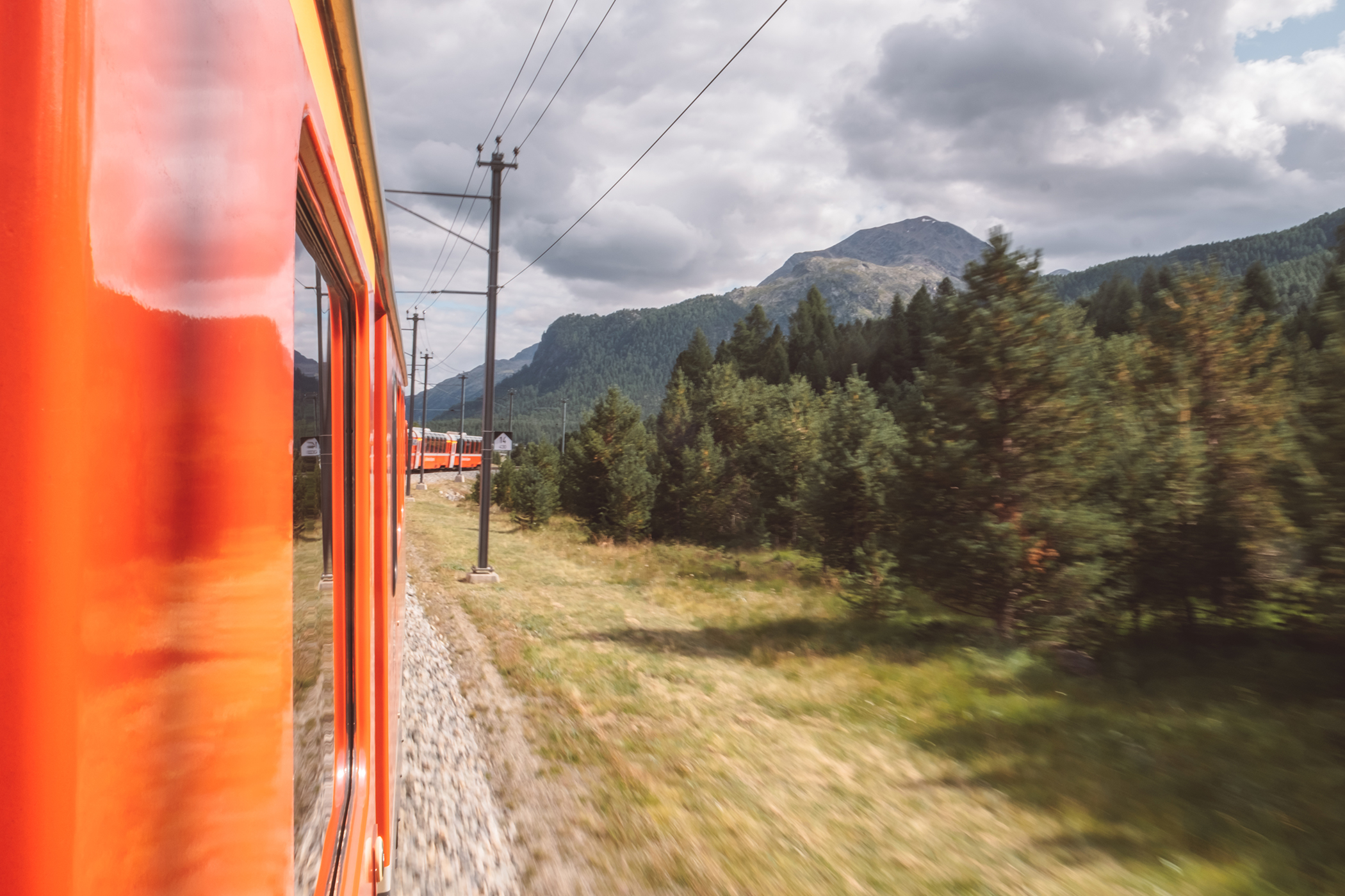 Dans le train, de Coire à St. Moritz en passant par Diavolezza